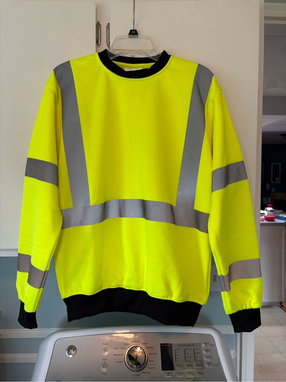 OccuNomix Yellow Safety Sweatshirt W/Reflective Tape SZ M LUX-CSWT